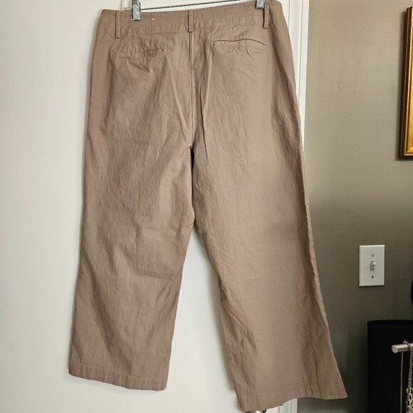 LOFT Outlet Slim Wide Leg Crop: Size 12 - Picture 3 of 8